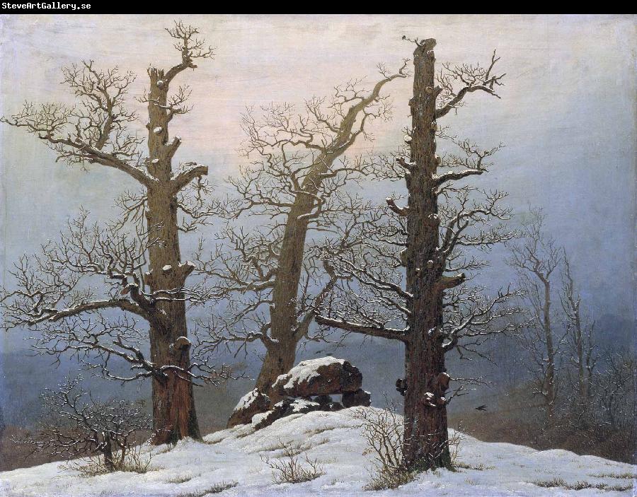 Caspar David Friedrich Dolmen in snow
